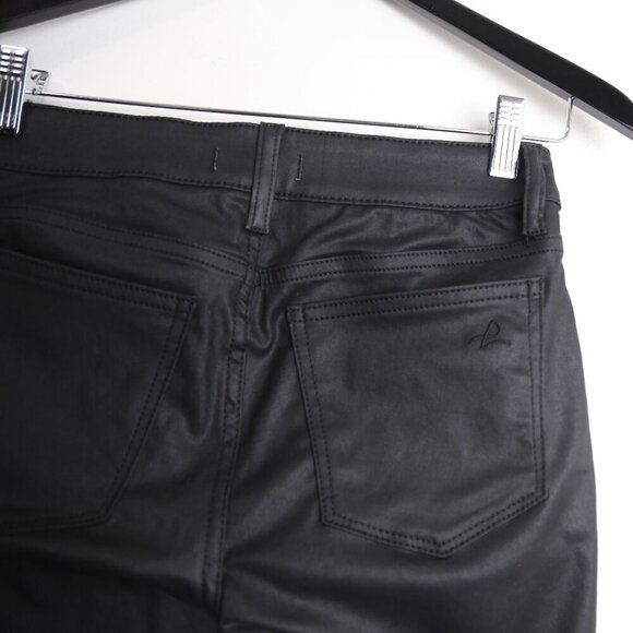 DL1961 Emma Waxed Skinny Low Rise Instasculpt Poseidon Black Pants Size 25 - Picture 6 of 10